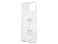 Capa para iPhone 13 mini com glitter Karl Lagerfeld Karl's & Choupette Head - prata Capa para iPhone 13 mini com glitter Karl Lagerfeld Karl's & Choupette Head - prata