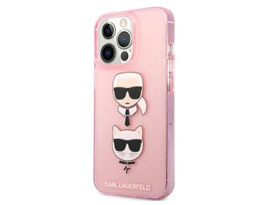 Karl Lagerfeld KLHCP13LKCTUGLP iPhone 13 Pro / 13 6,1" różowy/pink hardcase Glitter Karl's & Ch Karl Lagerfeld KLHCP13LKCTUGLP iPhone 13 Pro / 13 6,1" różowy/pink hardcase Glitter Karl's & Ch
