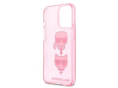 Karl Lagerfeld KLHCP13LKCTUGLP iPhone 13 Pro / 13 6,1" różowy/pink hardcase Glitter Karl's & Ch Karl Lagerfeld KLHCP13LKCTUGLP iPhone 13 Pro / 13 6,1" różowy/pink hardcase Glitter Karl's & Ch