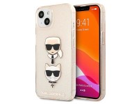 Karl Lagerfeld Glitter Karl's & Choupette Head Case for iPhone 13 mini - Gold Karl Lagerfeld Glitter Karl's & Choupette Head Case for iPhone 13 mini - Gold