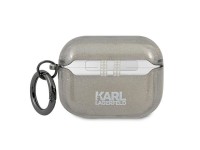 Karl Lagerfeld Glitter Karl's Head Case for AirPods Pro - Black