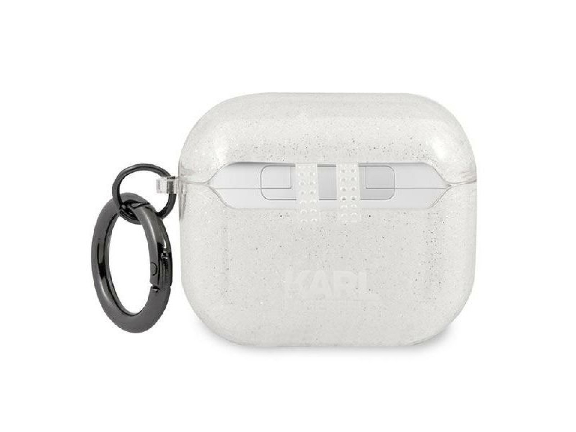Karl Lagerfeld Glitter Karl's Head case for AirPods 3 - silver