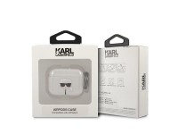 Karl Lagerfeld Glitter Karl's Head case for AirPods 3 - silver Karl Lagerfeld Glitter Karl's Head case for AirPods 3 - silver
