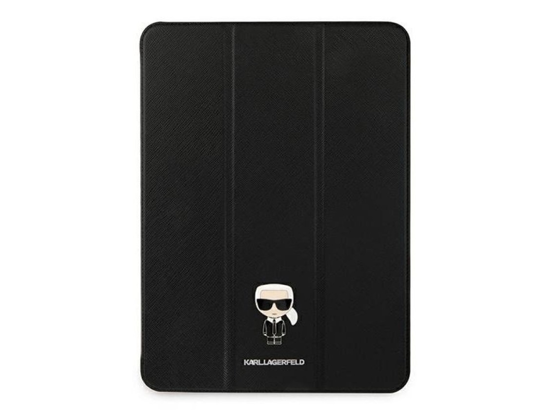 Funda Karl Lagerfeld Saffiano Ikonic Karl para iPad Pro de 11" (2021) - Negra
