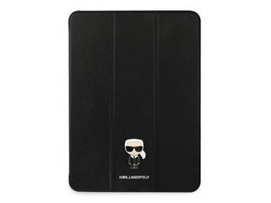 Capa Karl Lagerfeld Saffiano Ikonic Karl para iPad Pro 11" 2021 - Preta