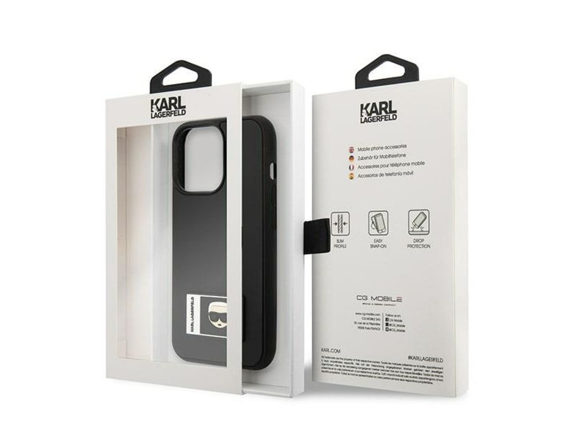 Funda Karl Lagerfeld Ikonik Patch para iPhone 13 Pro Max - Negra