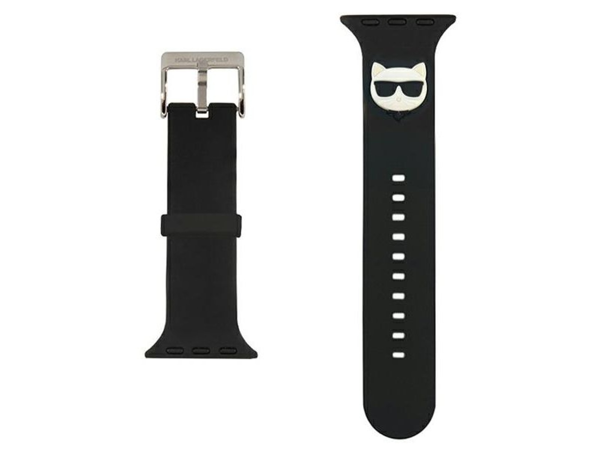 Correa Karl Lagerfeld KLAWLSLCK para Apple Watch de 42/44/45 mm, color negro/negro, con cabezales de
