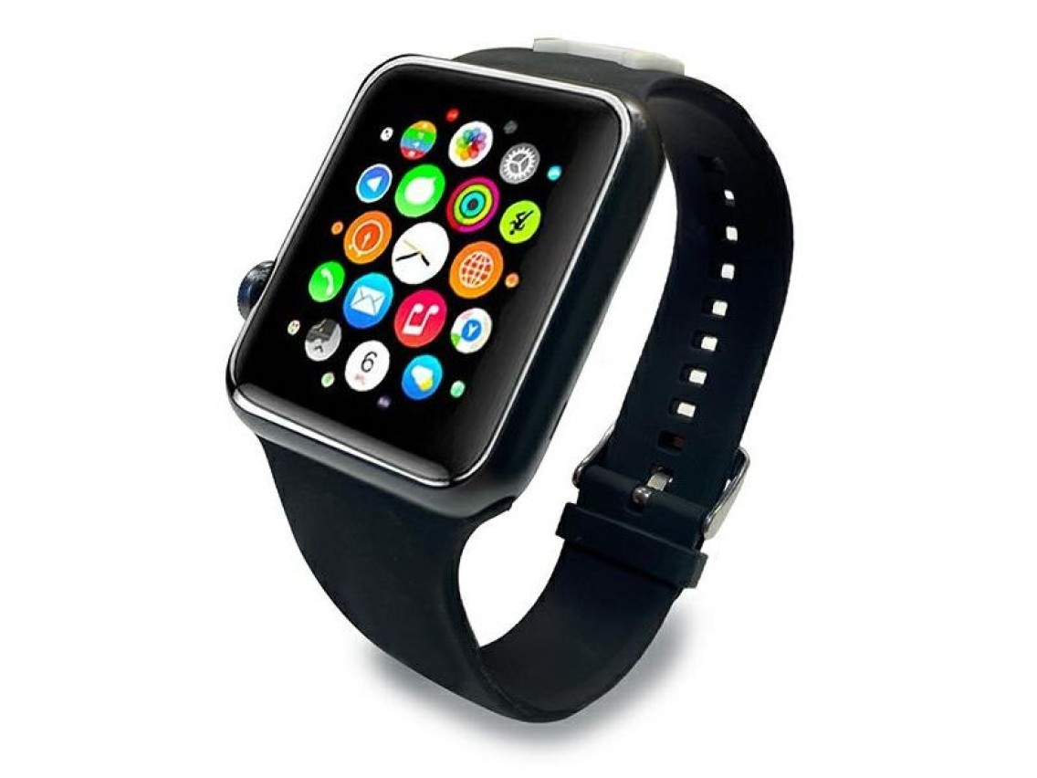 Correa Karl Lagerfeld KLAWLSLCK para Apple Watch de 42/44/45 mm, color negro/negro, con cabezales de