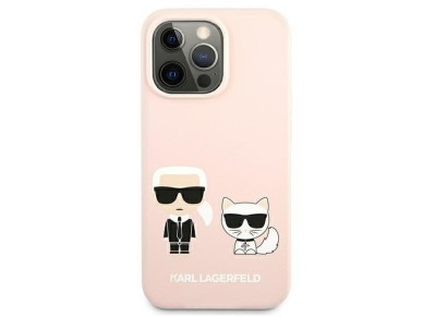 Karl Lagerfeld Silicone Ikonik Karl&Choupette MagSafe Case for iPhone 13 Pro / iPhone 13 - Light Pin Karl Lagerfeld Silicone Ikonik Karl&Choupette MagSafe Case for iPhone 13 Pro / iPhone 13 - Light Pin