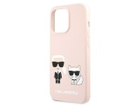 Capa MagSafe Karl Lagerfeld Ikonik Karl&Choupette em silicone para iPhone 13 Pro / iPhone 13 - Rosa Capa MagSafe Karl Lagerfeld Ikonik Karl&Choupette em silicone para iPhone 13 Pro / iPhone 13 - Rosa
