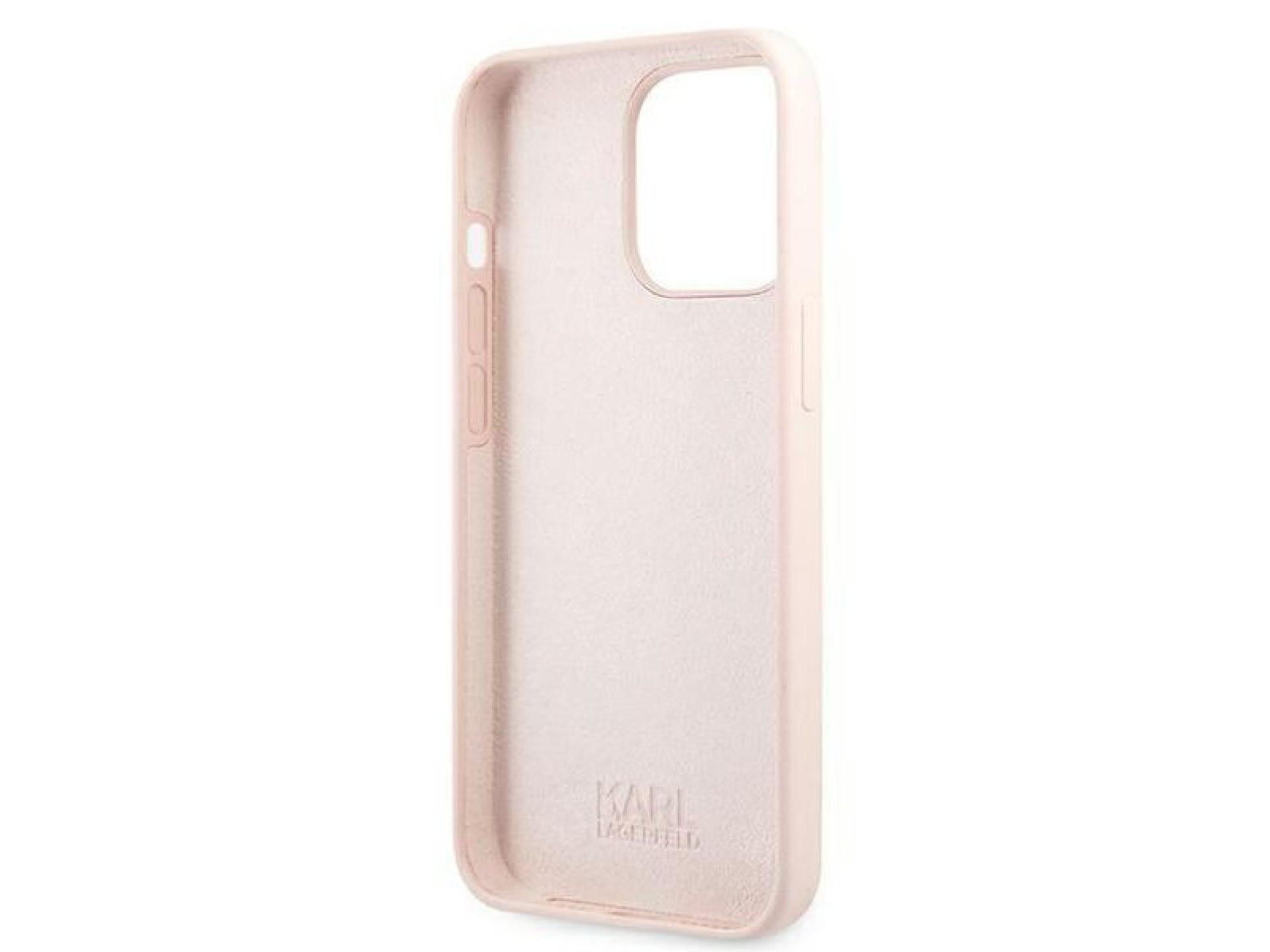 Capa MagSafe Karl Lagerfeld Ikonik Karl&Choupette em silicone para iPhone 13 Pro / iPhone 13 - Rosa