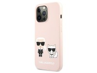 Funda de silicona Karl Lagerfeld Ikonik Karl&Choupette MagSafe para iPhone 13 Pro Max - Rosa claro Funda de silicona Karl Lagerfeld Ikonik Karl&Choupette MagSafe para iPhone 13 Pro Max - Rosa claro