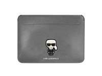 Funda Karl Lagerfeld Saffiano Ikonik Karl para portátil de 13-14" - plateada Funda Karl Lagerfeld Saffiano Ikonik Karl para portátil de 13-14" - plateada
