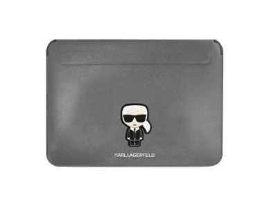 Karl Lagerfeld Saffiano Ikonik Karl case for a 13-14" laptop - silver Karl Lagerfeld Saffiano Ikonik Karl case for a 13-14" laptop - silver