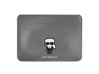Capa Karl Lagerfeld Saffiano Ikonik Karl para laptop de 16" - prata Capa Karl Lagerfeld Saffiano Ikonik Karl para laptop de 16" - prata