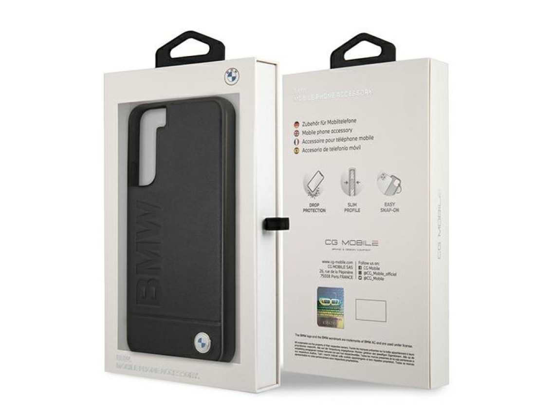 BMW Signature Logo Imprint Case for Samsung Galaxy S22+ - Black