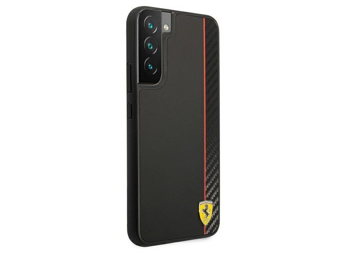Ferrari FESAXHCS22MBK S22+ S906 estojo rígido preto/preto On Track Carbon Stripe