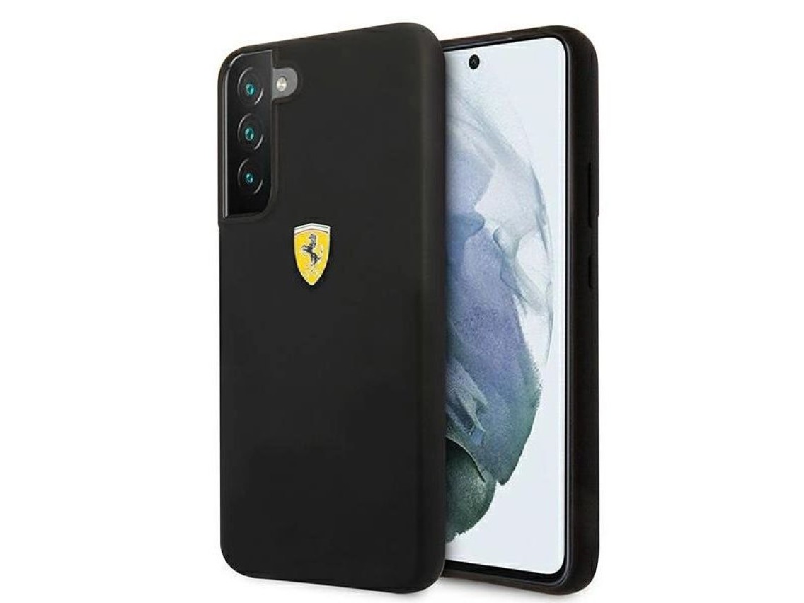 Estuche rígido Ferrari FESSIHCS22MBK S22+ S906 negro/negro On Track Silicone