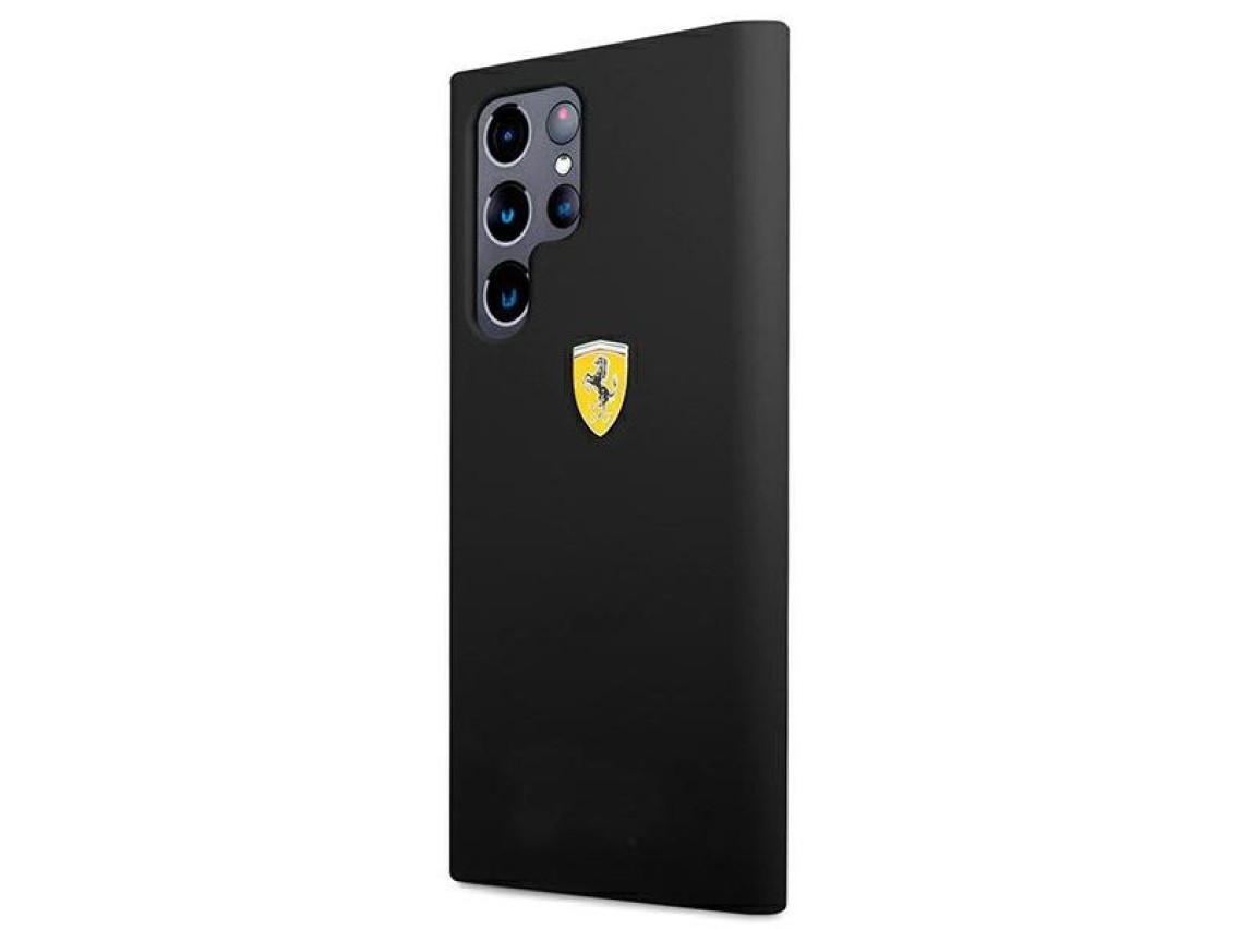 Ferrari FESSIHCS22LBK S22 Ultra S908 capa rígida preta/preta On Track Silicone