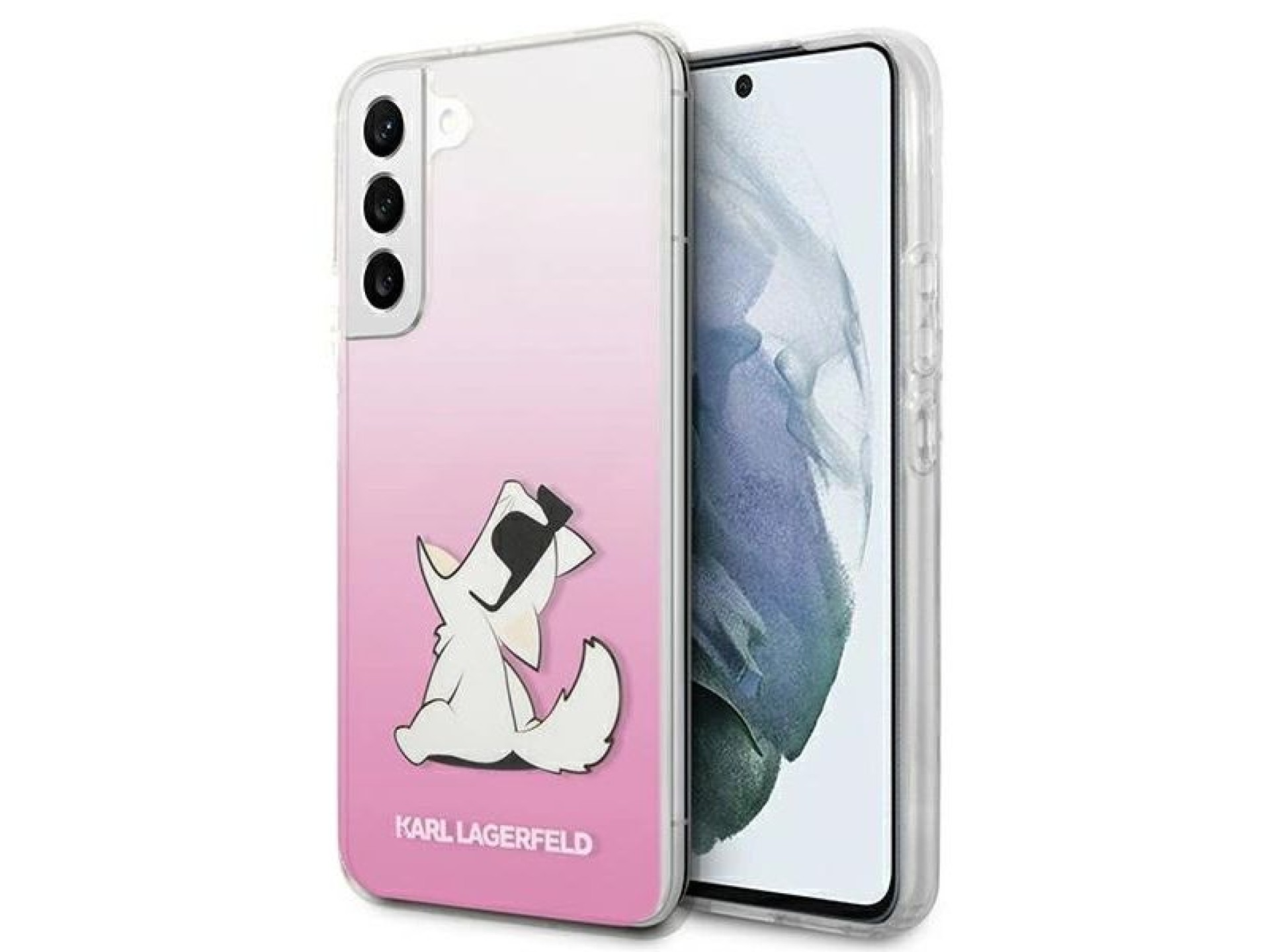 Karl Lagerfeld Choupette Eat Case for Samsung Galaxy S22+ - Pink
