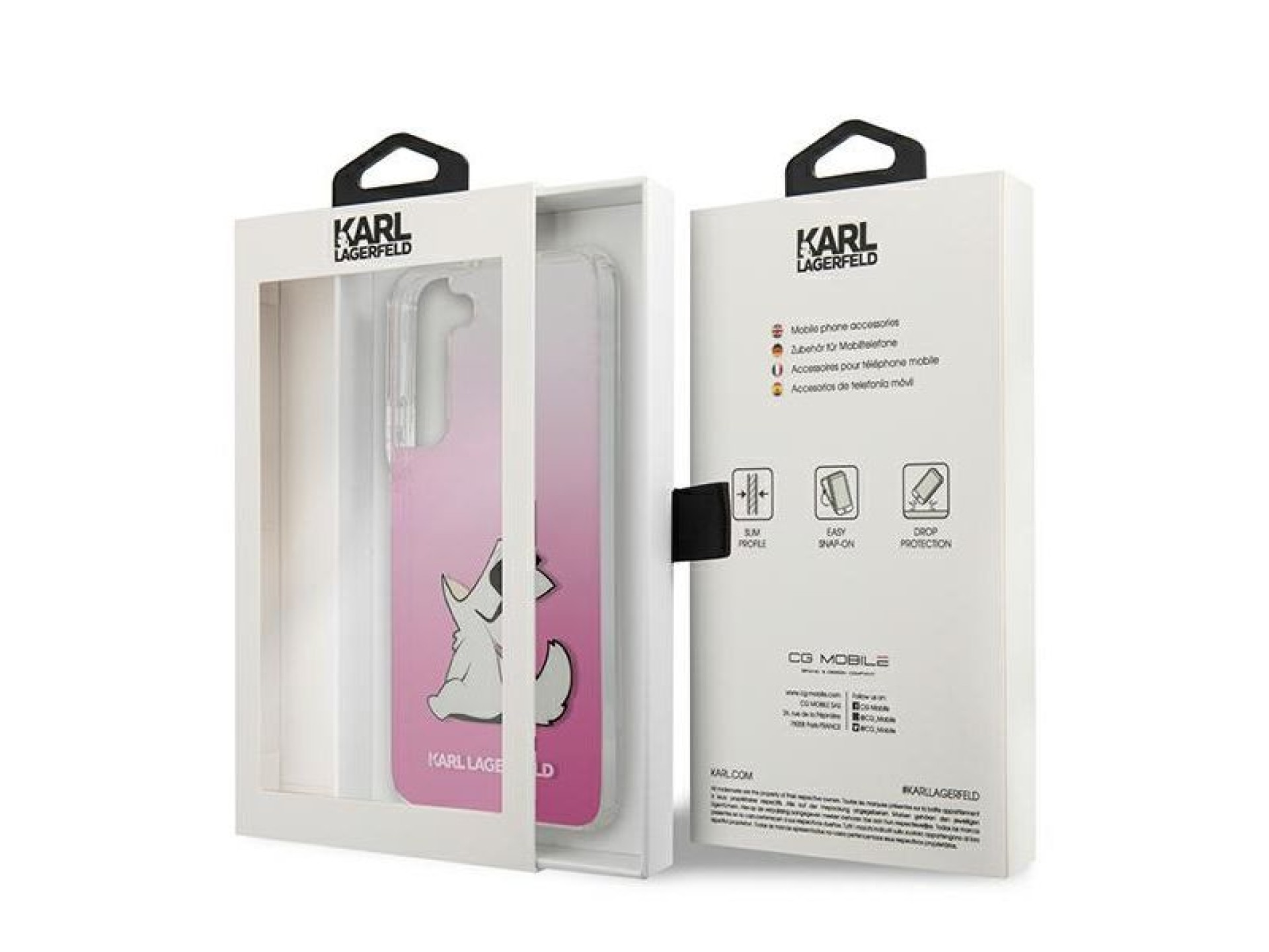 Karl Lagerfeld Choupette Eat Case for Samsung Galaxy S22+ - Pink