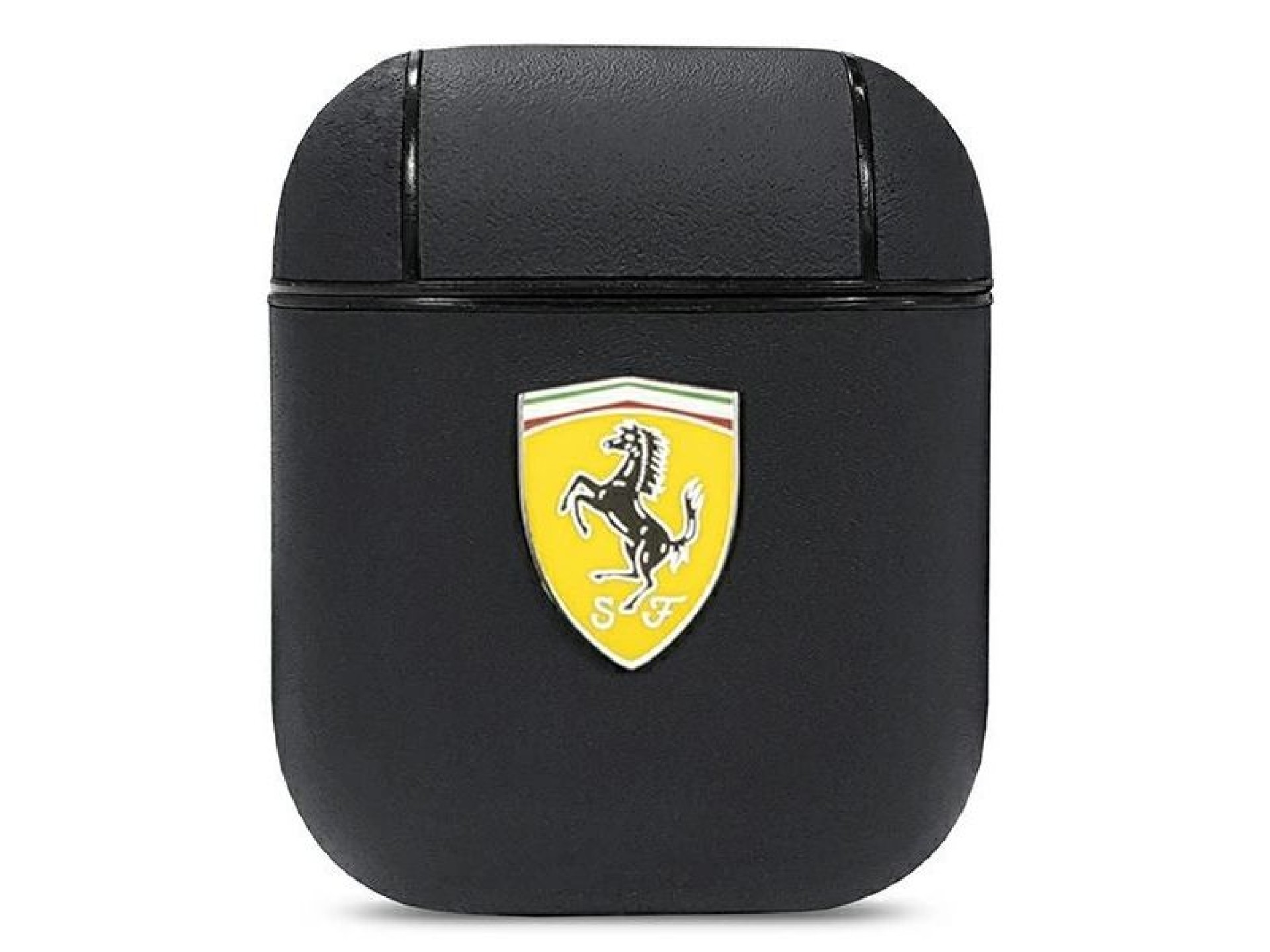 Funda para AirPods Ferrari FESA2LEBK negra/negra de cuero On Track