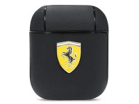 Ferrari FESA2LEBK AirPods cover black/black On Track Leather