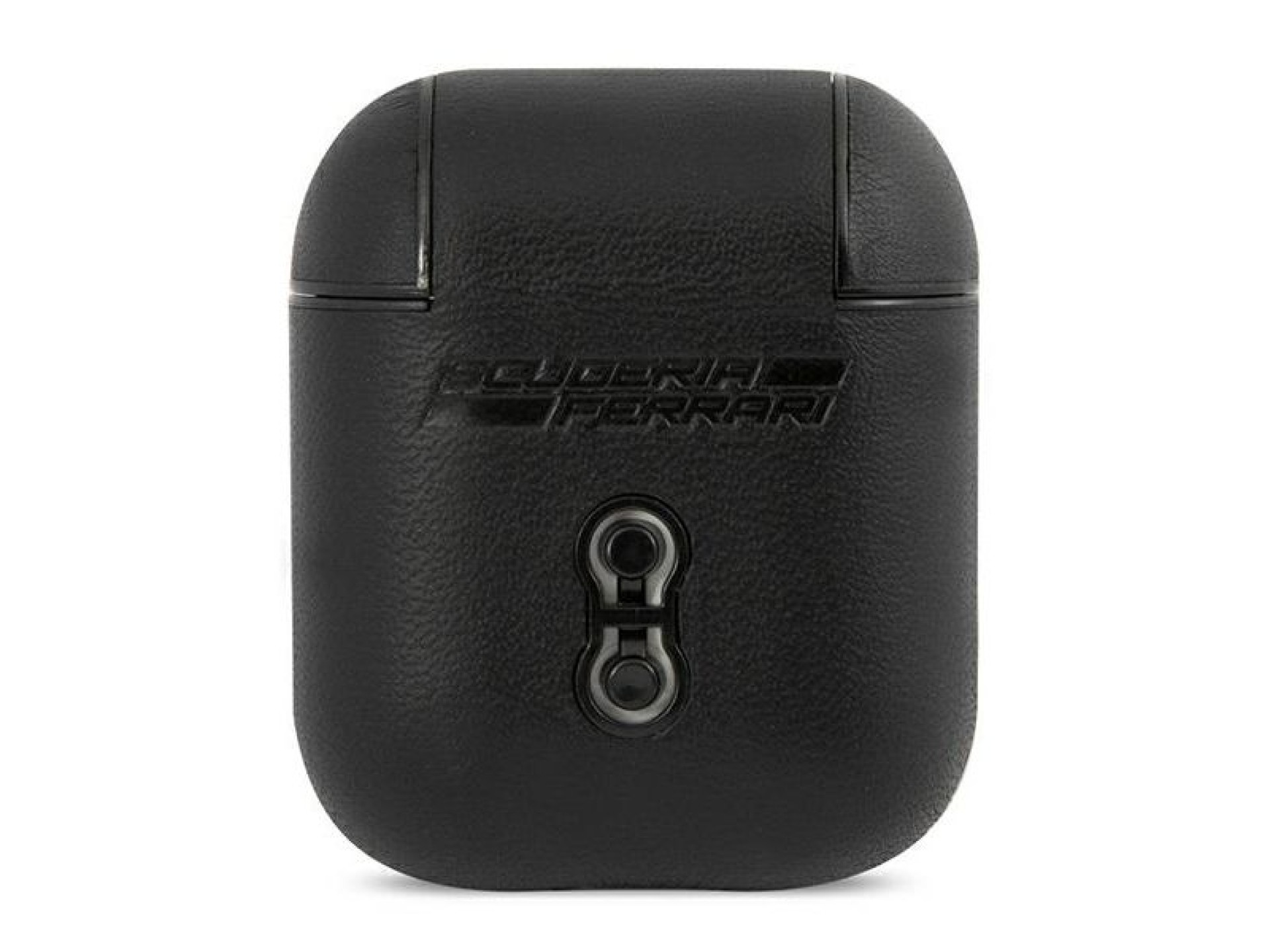 Funda para AirPods Ferrari FESA2LEBK negra/negra de cuero On Track