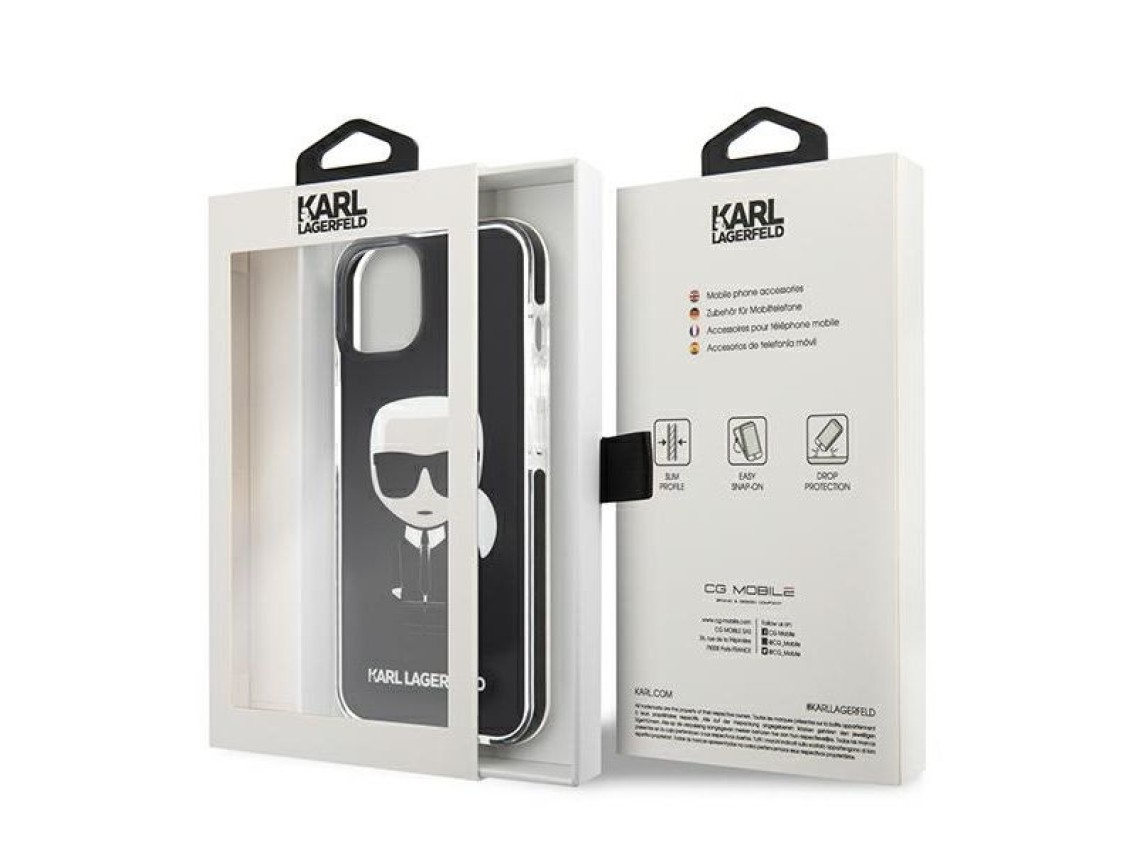 Karl Lagerfeld Iconik Karl Case for iPhone 13 mini - Black
