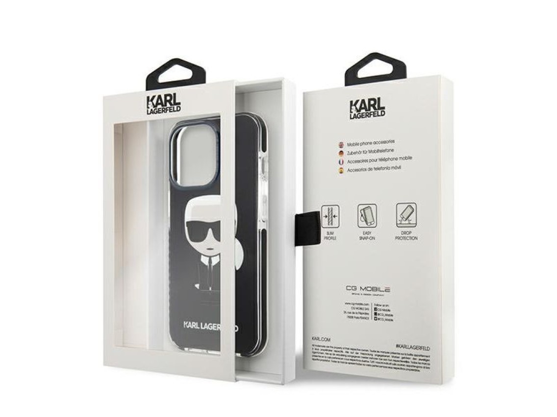 Karl Lagerfeld Iconik Karl Case for iPhone 13 Pro / iPhone 13 - Black