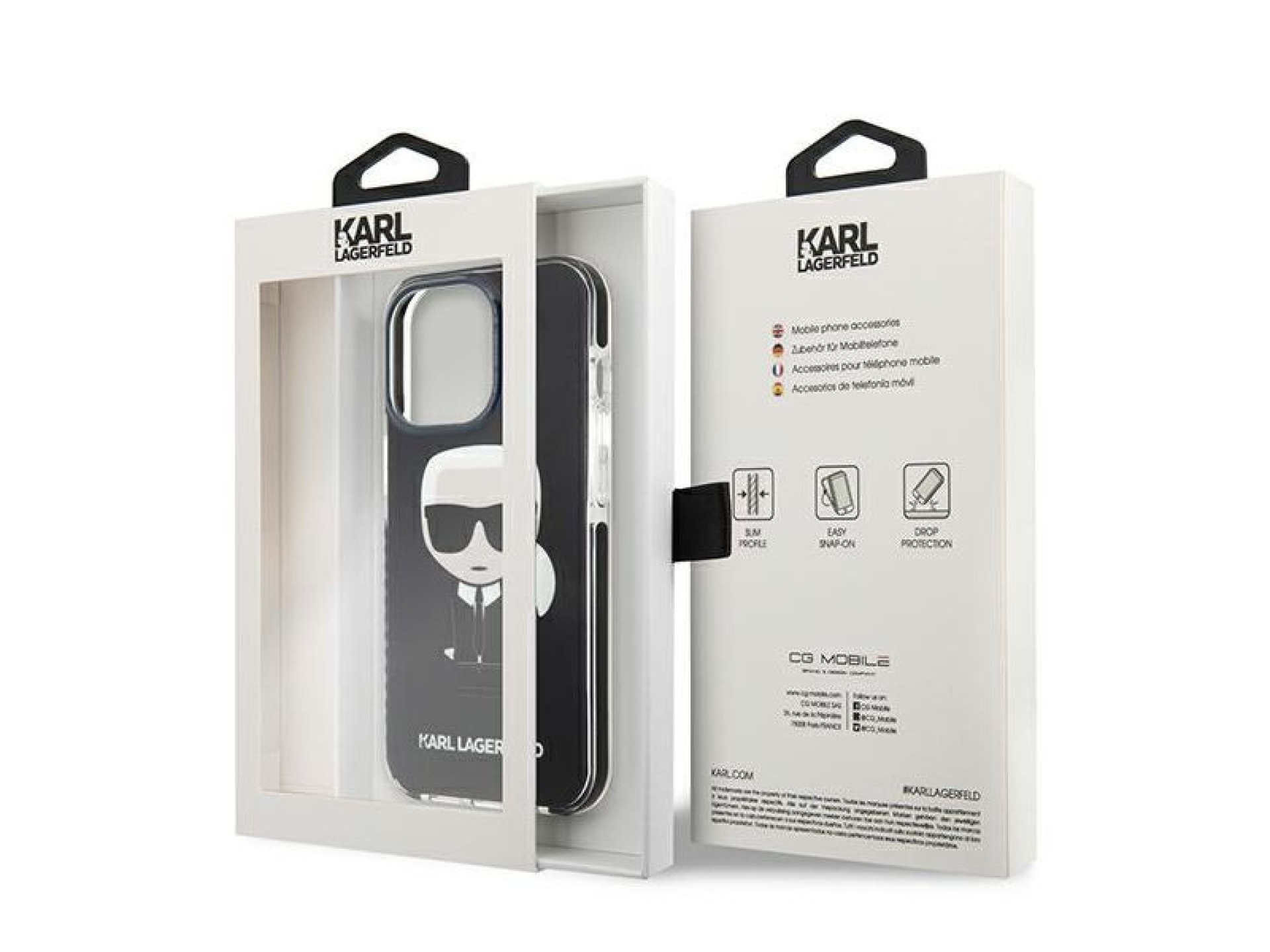 Karl Lagerfeld Iconik Karl Case for iPhone 13 Pro / iPhone 13 - Black