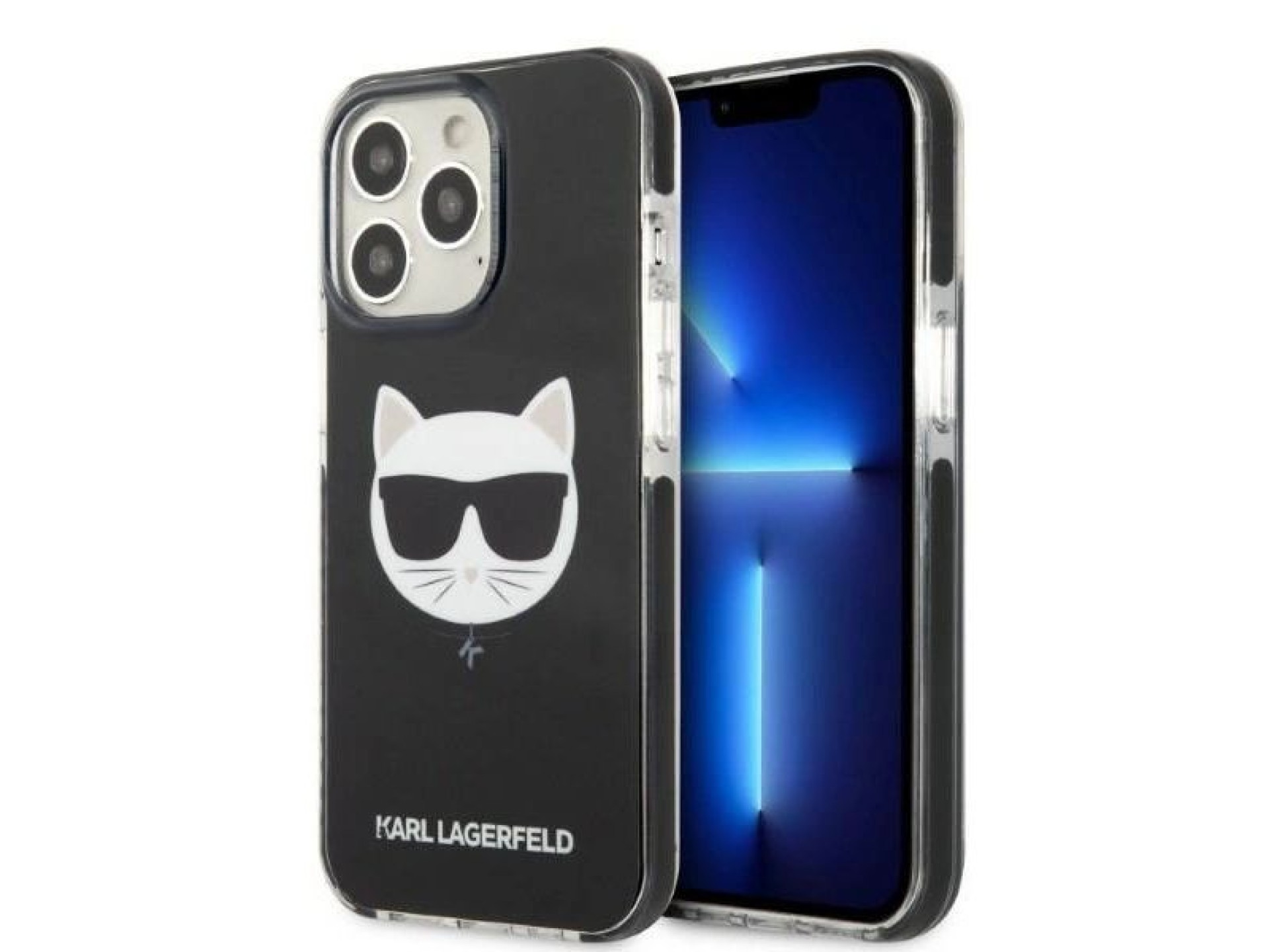 Karl Lagerfeld KLHCP13LTPECK Capa rígida preta/preta para iPhone 13 Pro / 13 de 6,1