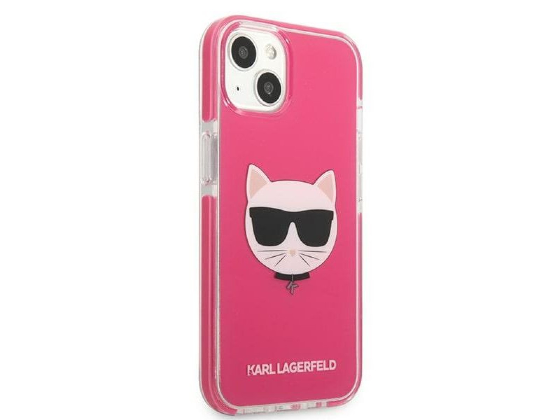 Karl Lagerfeld Choupette Head case for iPhone 13 - fuchsia