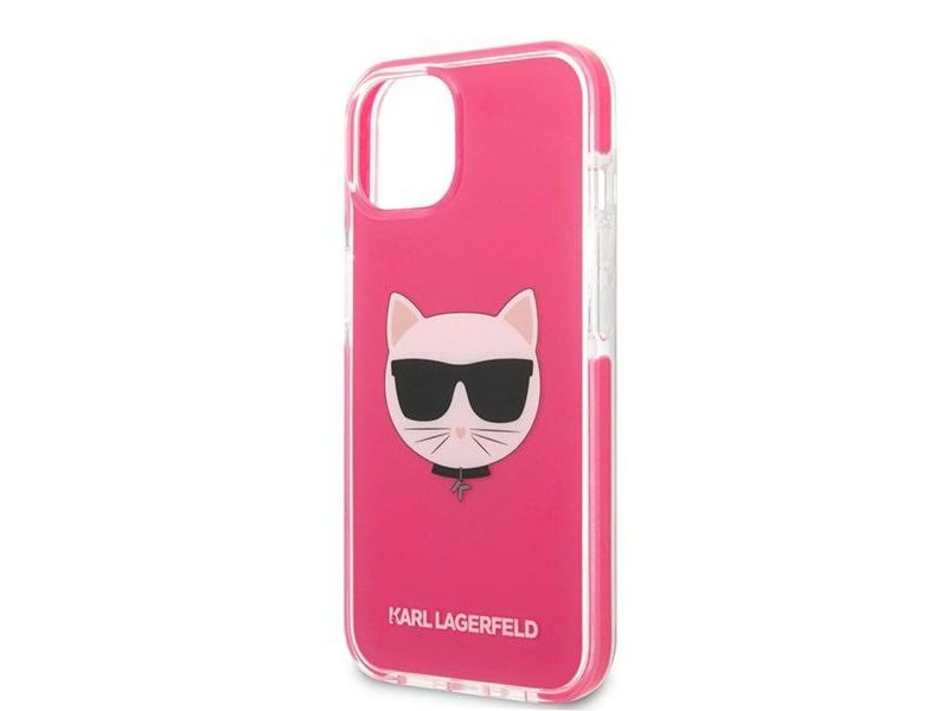 Karl Lagerfeld Choupette Head case for iPhone 13 - fuchsia