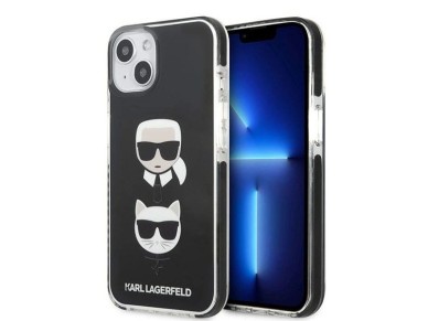 Karl Lagerfeld KLHCP13STPE2TK iPhone 13 mini 5,4 "hardcase black / black Karl & Choupette Head Karl Lagerfeld KLHCP13STPE2TK iPhone 13 mini 5,4 "hardcase black / black Karl & Choupette Head