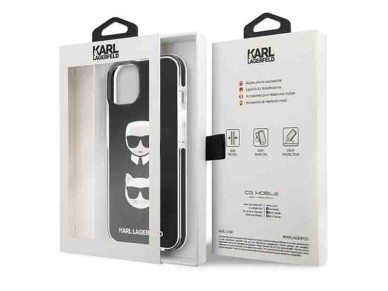 Karl Lagerfeld Karl&Choupette Head Case for iPhone 13 - Black Karl Lagerfeld Karl&Choupette Head Case for iPhone 13 - Black