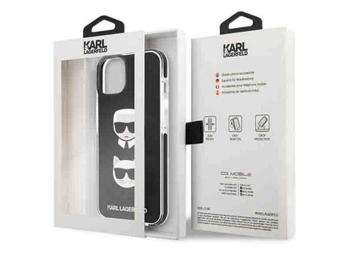 Funda Karl Lagerfeld Karl&Choupette para iPhone 13 - Negra
