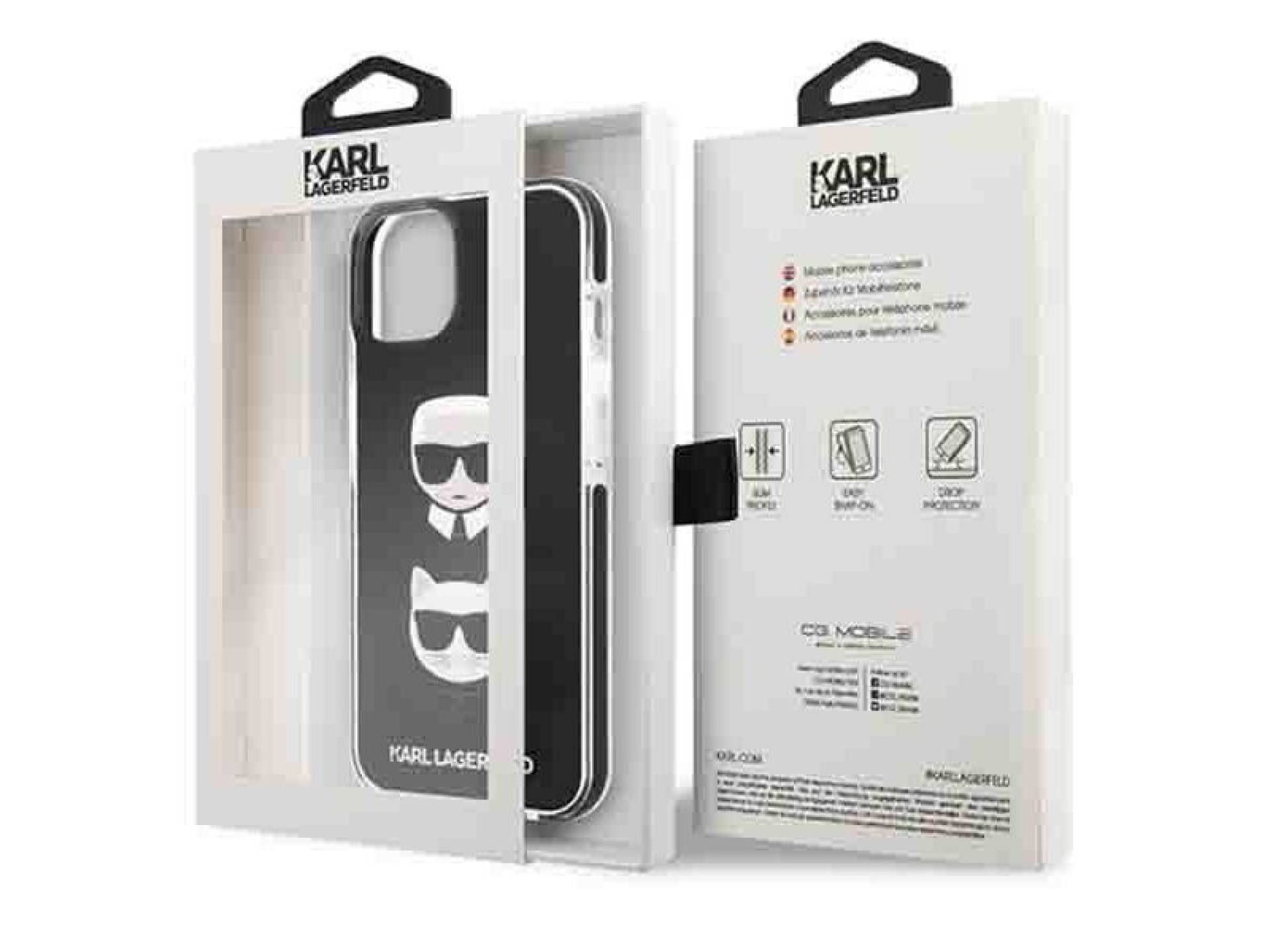 Funda Karl Lagerfeld Karl&Choupette para iPhone 13 - Negra