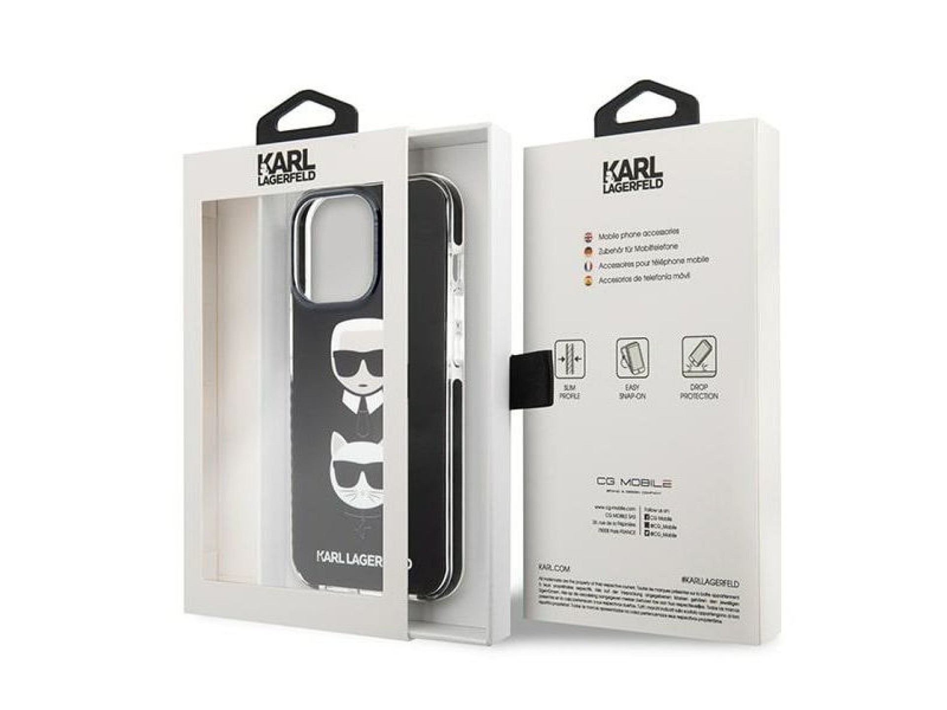Karl Lagerfeld Karl&Choupette Head Case for iPhone 13 Pro / iPhone 13 - Black