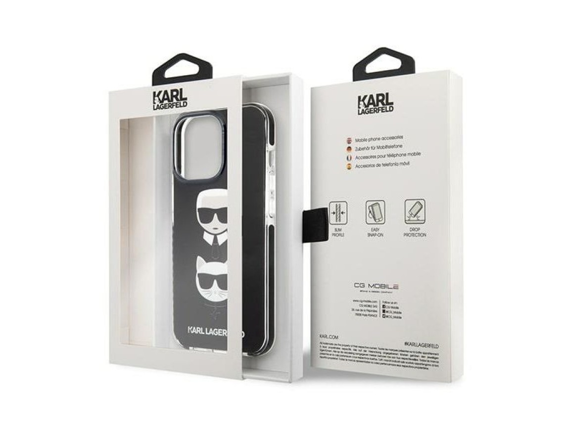 Karl Lagerfeld Karl&Choupette Head Case for iPhone 13 Pro / iPhone 13 - Black