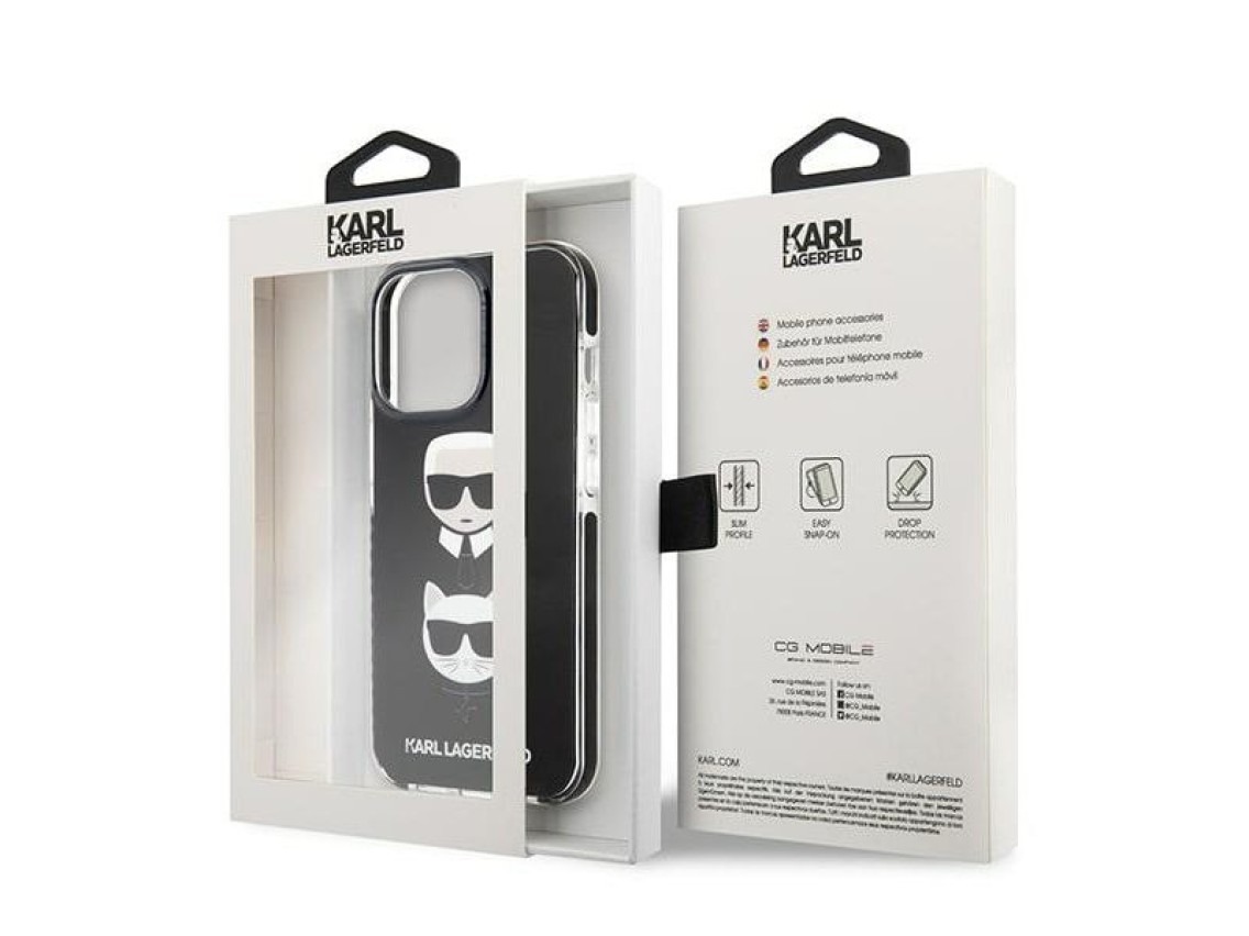 Karl Lagerfeld Karl&Choupette Head Case for iPhone 13 Pro Max - Black
