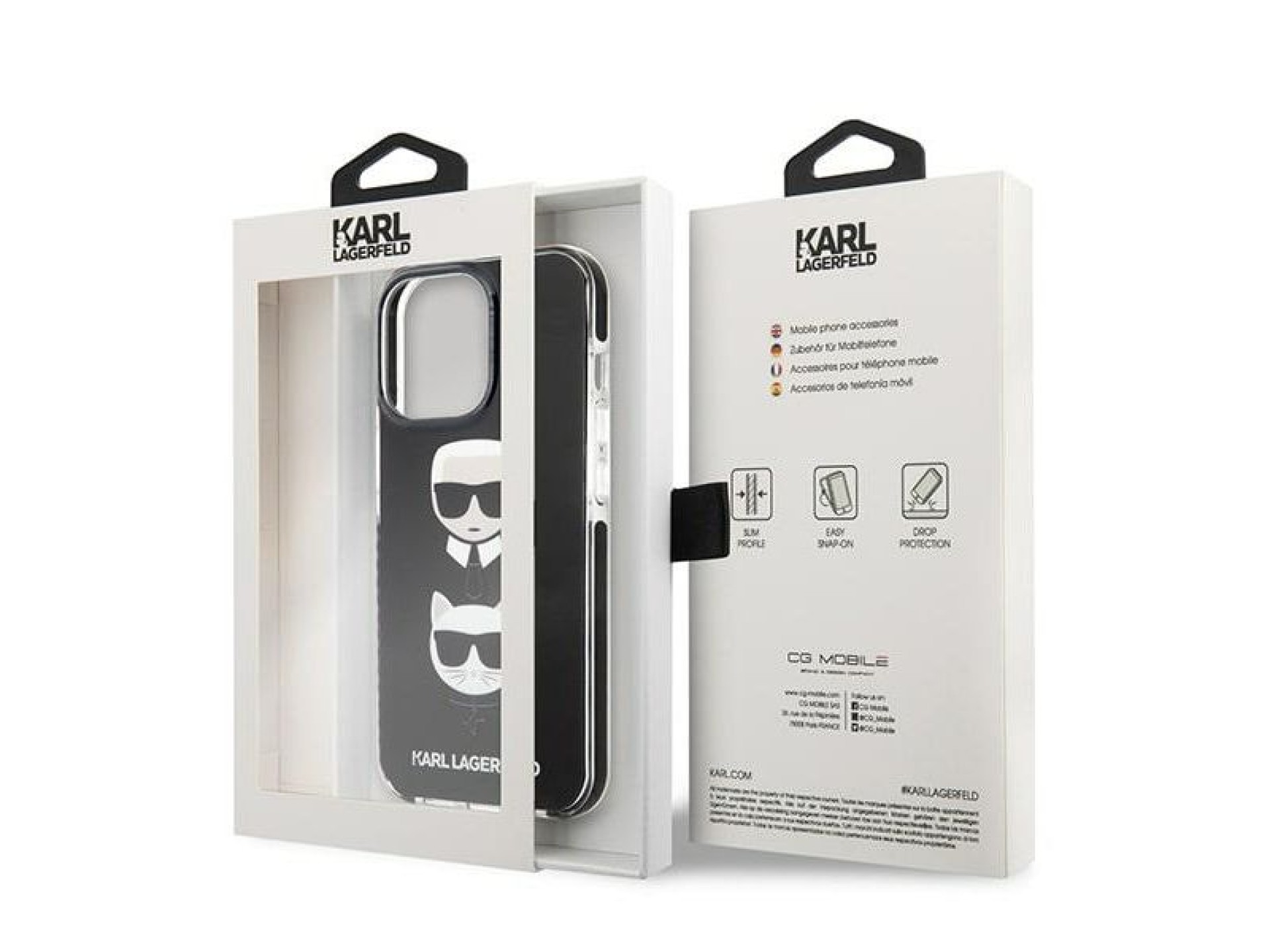 Karl Lagerfeld Karl&Choupette Head Case for iPhone 13 Pro Max - Black