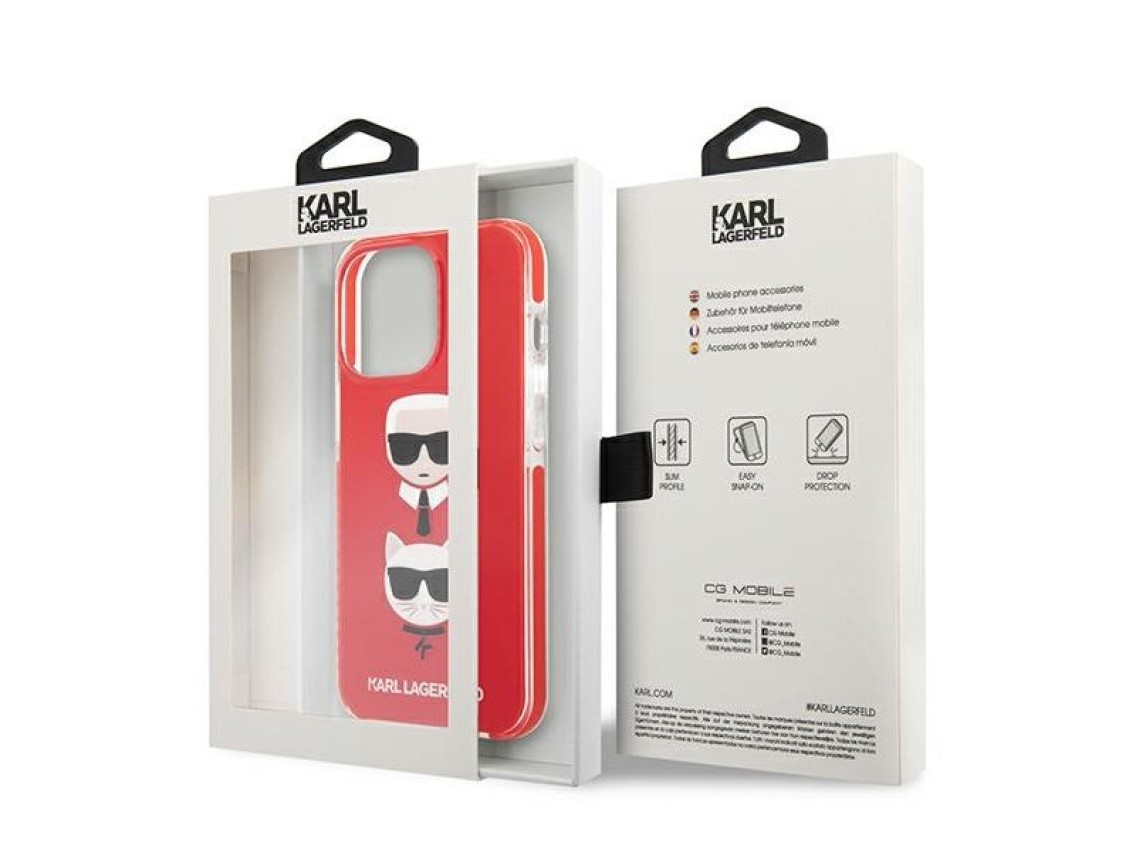 Karl Lagerfeld Karl&Choupette Head Case for iPhone 13 Pro / iPhone 13 - Red