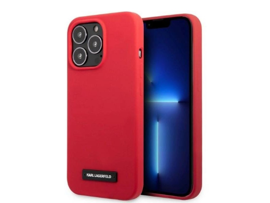 Karl Lagerfeld KLHCP13LSLMP1R iPhone 13 Pro / 13 6.1" hardcase red/red Silicone Plaque