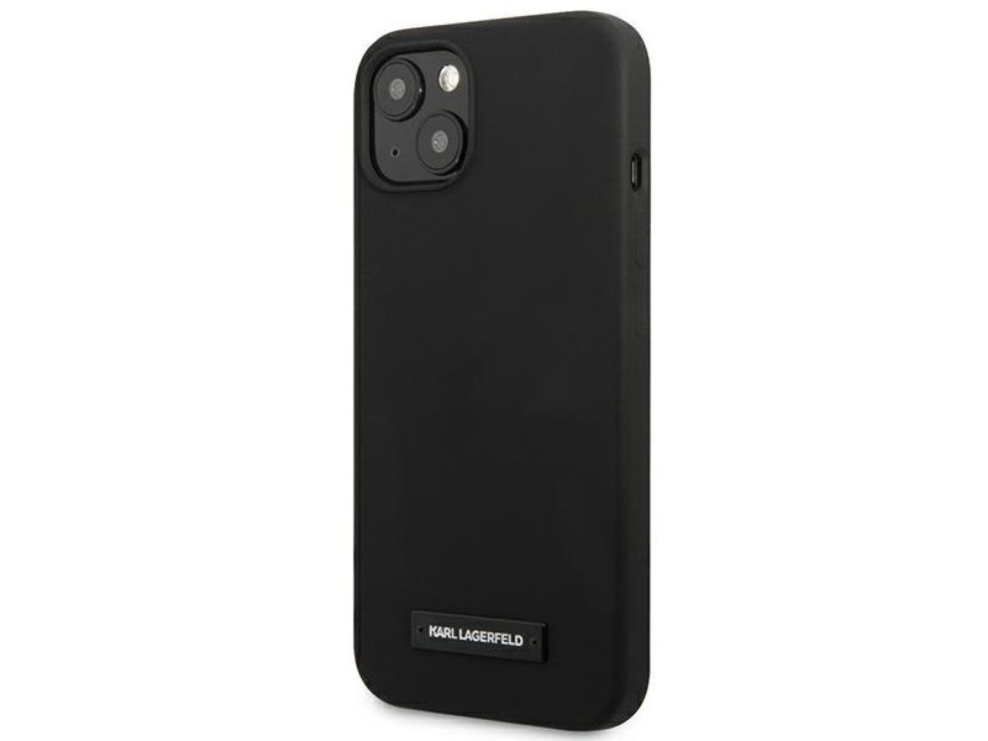 Karl Lagerfeld Silicone Plaque Case for iPhone 13 mini - Black