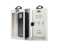 Karl Lagerfeld Silicone Plaque Case for iPhone 13 mini - Black
