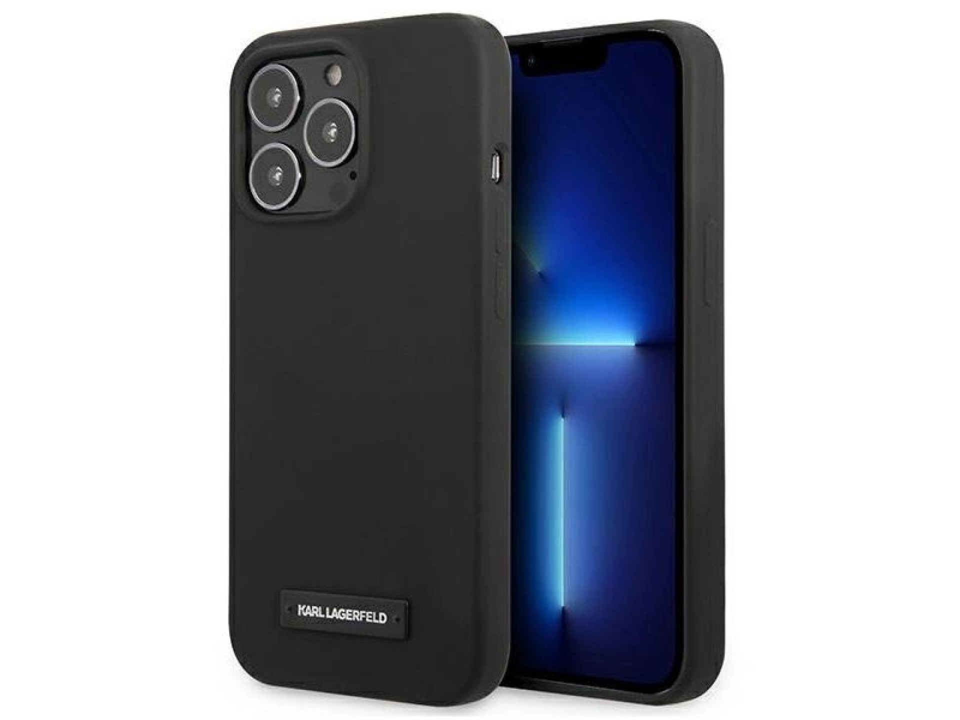 Capa de silicone Karl Lagerfeld para iPhone 13 Pro / iPhone 13 - Preta