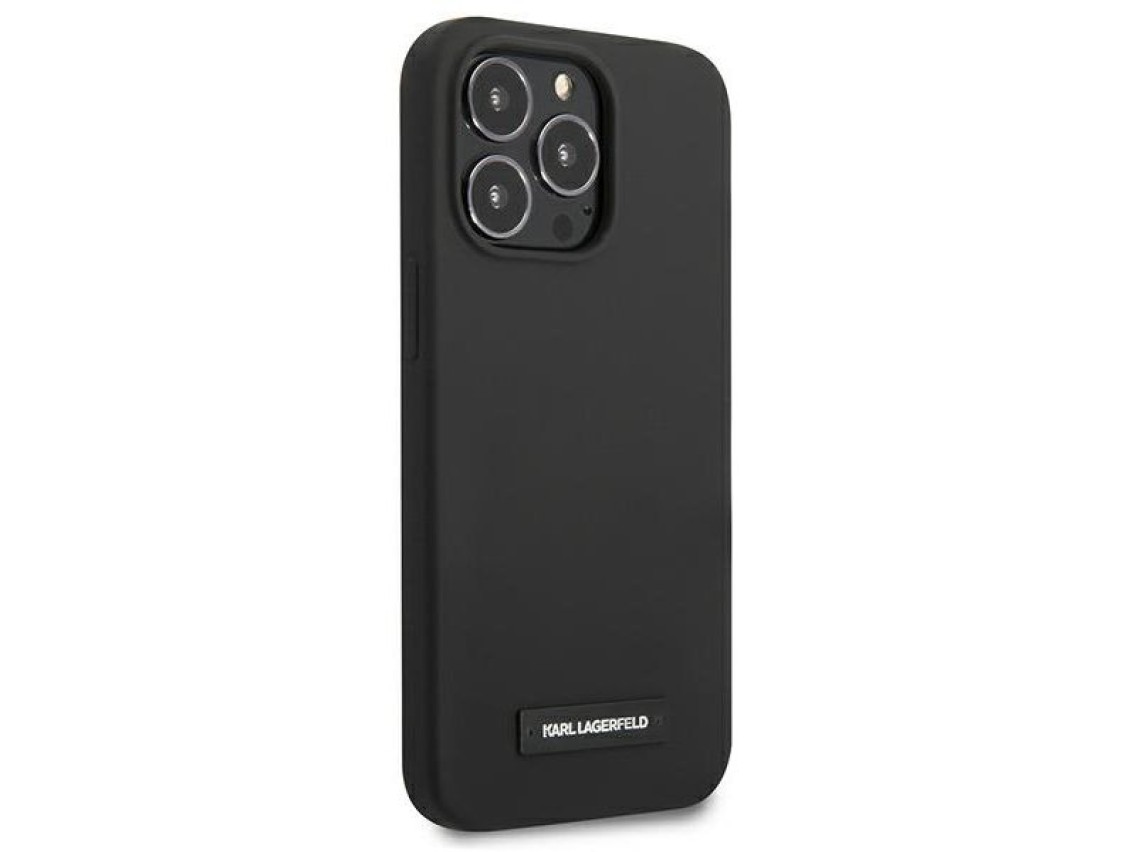 Capa de silicone Karl Lagerfeld para iPhone 13 Pro / iPhone 13 - Preta
