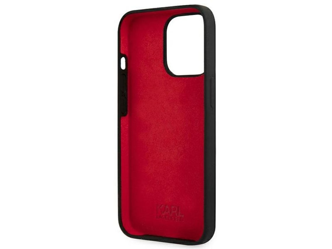 Capa de silicone Karl Lagerfeld para iPhone 13 Pro / iPhone 13 - Preta