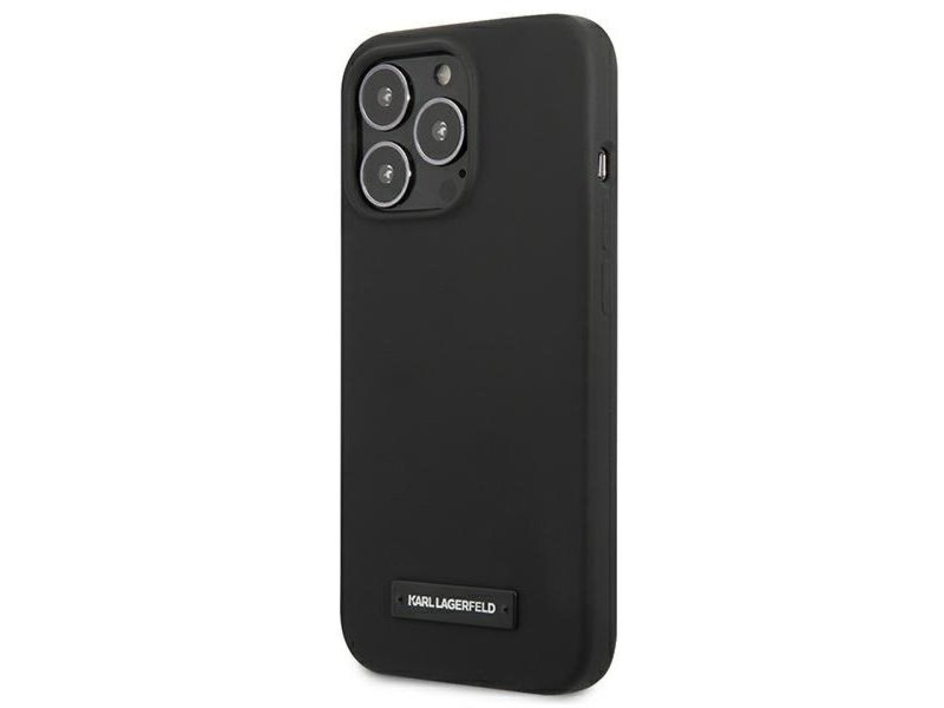 Karl Lagerfeld Silicone Plaque Case for iPhone 13 Pro Max - Black